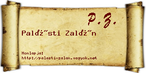 Palásti Zalán névjegykártya